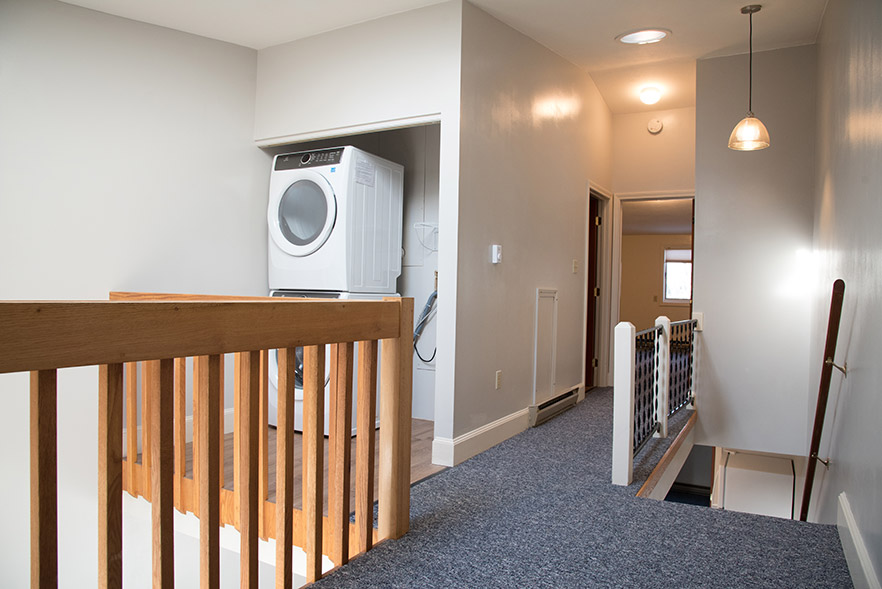 upstairs